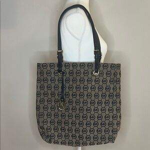 Michael Kors Black Logo Tote with Black Straps